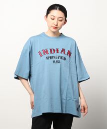 INDIAN（インディアン）の「『INDIAN』サテンロゴ　オーバーサイズTシャツ（Tシャツ/カットソー）」