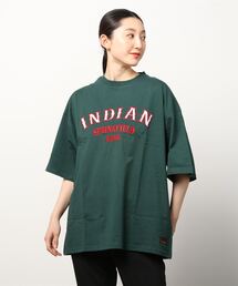 INDIAN（インディアン）の「『INDIAN』サテンロゴ　オーバーサイズTシャツ（Tシャツ/カットソー）」