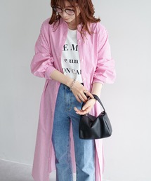 DISCOAT | ストライプシャツワンピース(シャツワンピース)