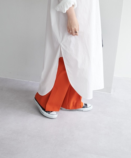 DISCOAT（ディスコート）の「ストライプシャツワンピース（シャツワンピース・レディース・サックスブルー/ピンク/オフホワイト/ネイビー/グリーン・FREE）」の11枚目の写真