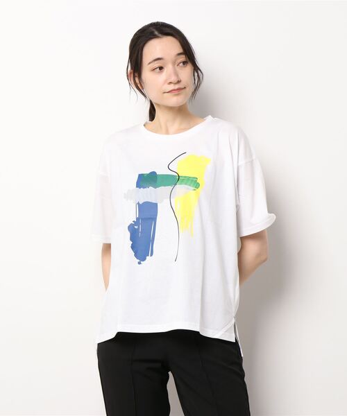 Cepica（セピカ）の「ARTプリントTシャツ（Tシャツ/カットソー・レディース・ブラック/ベージュ/オフホワイト・FREE）」の12枚目の写真