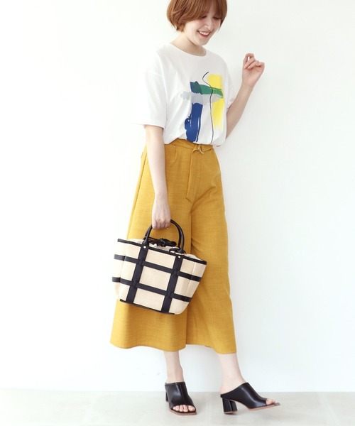 Cepica（セピカ）の「ARTプリントTシャツ（Tシャツ/カットソー・レディース・ブラック/ベージュ/オフホワイト・FREE）」の6枚目の写真