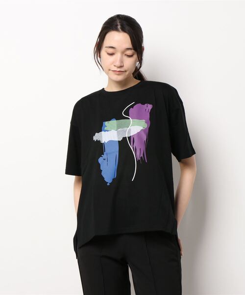 Cepica（セピカ）の「ARTプリントTシャツ（Tシャツ/カットソー・レディース・ブラック/ベージュ/オフホワイト・FREE）」の10枚目の写真