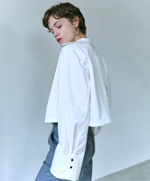 HANNE（アン）の「フロントファスナーシャツ（シャツ/ブラウス・レディース・ホワイト・フリー）」の2枚目の写真