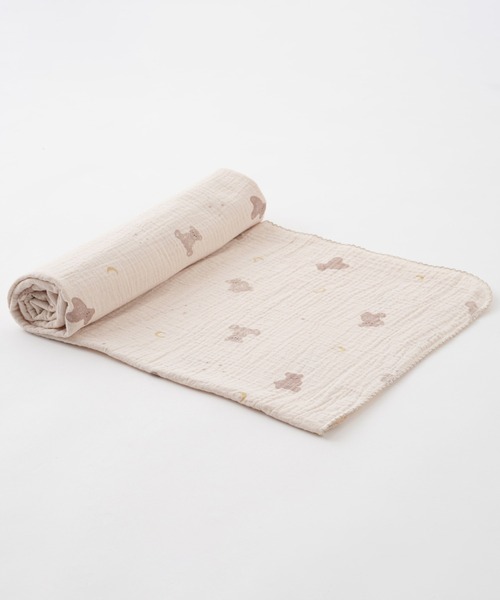 PUPPAPUPO(プッパプーポ)の「スワドルブランケット 100×100cm 2重ガーゼ(ベビー寝具/家具・キッズ・ベージュ/グレー/カーキ/ピンク/キナリ/ブラウン/イエロー/レッド/アイボリー/ベビーピンク/モカ/ベージュ系その他/ホワイト系その他/ホワイト系その他3/ミント/グレー系その他/イエロー系その他/ブラウン系その他/ピンク系その他/ホワイト系その他2/ホワイト×ピンク/ブラウン系その他2/ライトブルー/ライトベージュ/グレイッシュベージュ・FREE)」の15枚目の写真