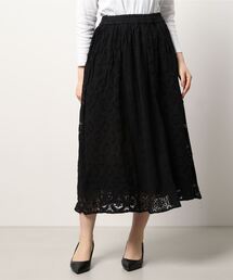 Samansa Mos2 | 【FROM INDIA】パネル切替レーススカート(スカート)