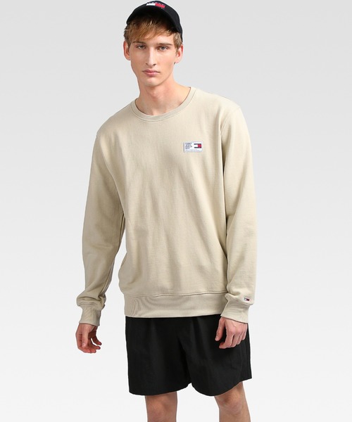 tommy jeans(トミー ジーンズ)の「ラベルクルーネックプルオーバー(Tシャツ/カットソー・メンズ・ベージュ/ネイビー・SMALL/MEDIUM/LARGE/X-LARGE)」の4枚目の写真
