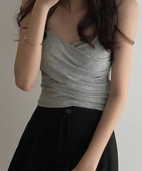 MANGROVE（マングローブ）の「クロスキャミソール（キャミソール・レディース・ホワイト/ブラック/グレー/イエロー・FREE）」の8枚目の写真