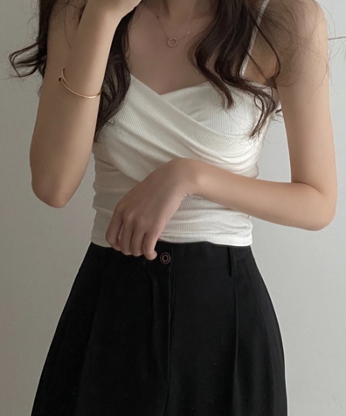 MANGROVE（マングローブ）の「クロスキャミソール（キャミソール・レディース・ホワイト/ブラック/グレー/イエロー・FREE）」の10枚目の写真