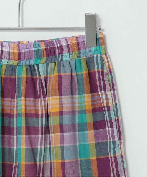 notch.（ノッチ）の「マドラスチェックイージーパンツ（その他パンツ・レディース・パープル/ブルー/ブラック・M）」の12枚目の写真