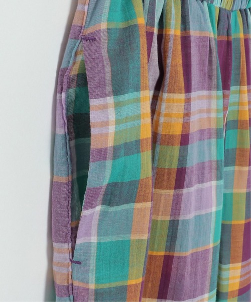 notch.（ノッチ）の「マドラスチェックイージーパンツ（その他パンツ・レディース・パープル/ブルー/ブラック・M）」の11枚目の写真