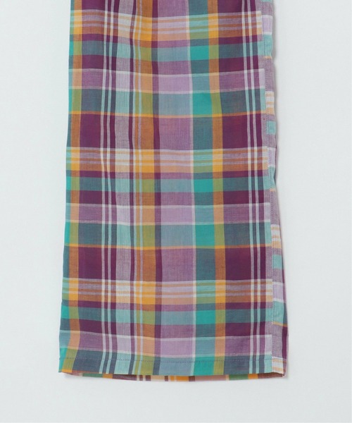 notch.（ノッチ）の「マドラスチェックイージーパンツ（その他パンツ・レディース・パープル/ブルー/ブラック・M）」の10枚目の写真