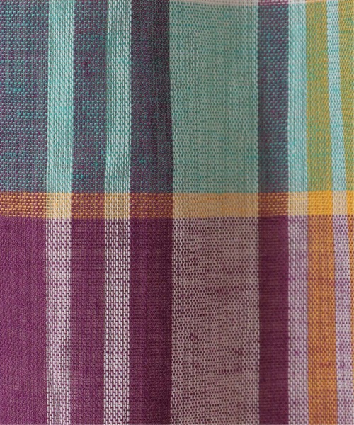 notch.（ノッチ）の「マドラスチェックイージーパンツ（その他パンツ・レディース・パープル/ブルー/ブラック・M）」の7枚目の写真