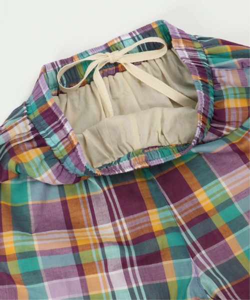 notch.（ノッチ）の「マドラスチェックイージーパンツ（その他パンツ・レディース・パープル/ブルー/ブラック・M）」の9枚目の写真