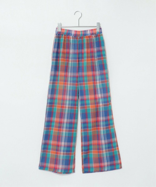 notch.（ノッチ）の「マドラスチェックイージーパンツ（その他パンツ・レディース・パープル/ブルー/ブラック・M）」の6枚目の写真