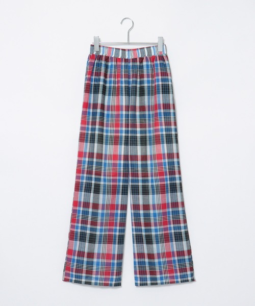 notch.（ノッチ）の「マドラスチェックイージーパンツ（その他パンツ・レディース・パープル/ブルー/ブラック・M）」の19枚目の写真