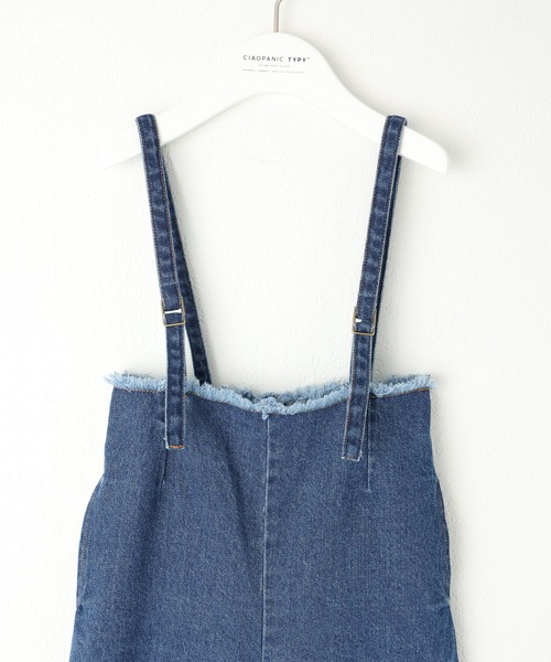 CIAOPANIC TYPY（チャオパニックティピー）の「【KIDS】サス付きフリンジワイドデニムパンツ（デニムパンツ・キッズ・ブラック/ネイビー・SMALL/MEDIUM/LARGE/X-LARGE/XX-LARGE）」の13枚目の写真