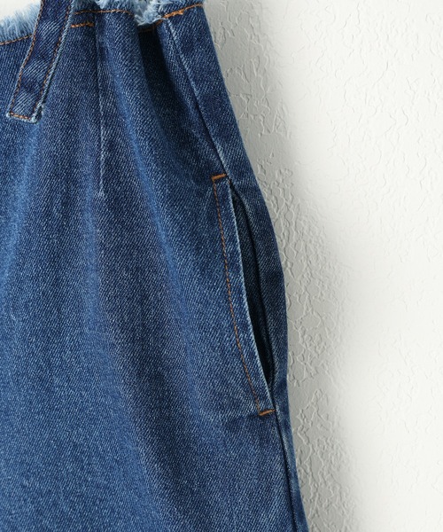 CIAOPANIC TYPY（チャオパニックティピー）の「【KIDS】サス付きフリンジワイドデニムパンツ（デニムパンツ・キッズ・ブラック/ネイビー・SMALL/MEDIUM/LARGE/X-LARGE/XX-LARGE）」の16枚目の写真