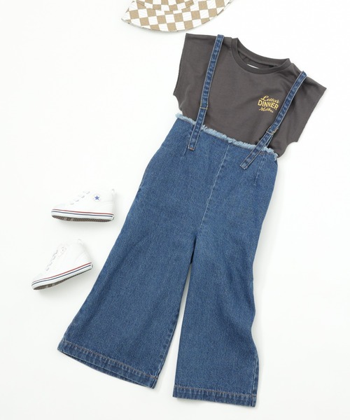 CIAOPANIC TYPY（チャオパニックティピー）の「【KIDS】サス付きフリンジワイドデニムパンツ（デニムパンツ・キッズ・ブラック/ネイビー・SMALL/MEDIUM/LARGE/X-LARGE/XX-LARGE）」の19枚目の写真