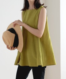 KOBE LETTUCE | リネンタッチノースリーブチュニックブラウス(シャツ/ブラウス)