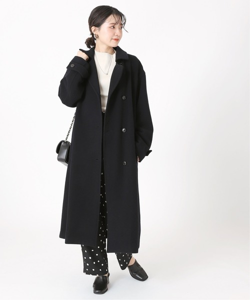 B.C STOCK（ベーセーストック）の「IMPERIALモッサシングルトレンチ*（トレンチコート・レディース・ベージュ/ネイビー/サックスブルー・FREE）」の8枚目の写真