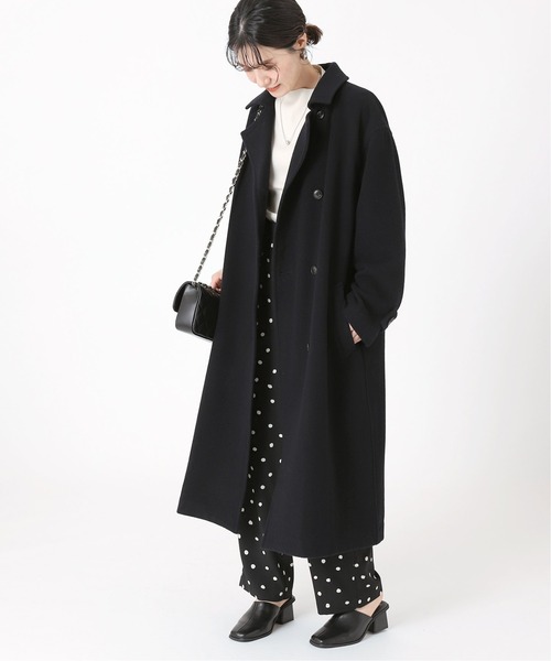 B.C STOCK（ベーセーストック）の「IMPERIALモッサシングルトレンチ*（トレンチコート・レディース・ベージュ/ネイビー/サックスブルー・FREE）」の9枚目の写真