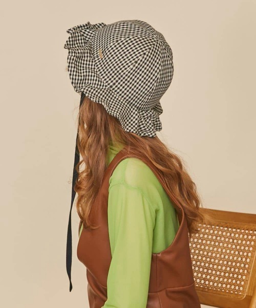 kaorinomori（カオリノモリ）の「kaorinomori リルハット（ハット・レディース・ブラック/ダークグレー・M/57.5cm）」の6枚目の写真