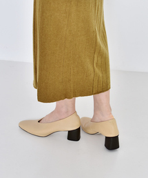 PICHE ABAHOUSE | カラーヒールソフトレザーパンプス(パンプス)