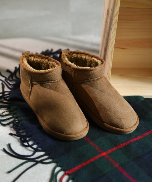 VIVIAN（ヴィヴィアン）の「もこもこ撥水ミニ丈ムートンブーツ（ブーツ・レディース・グレー系その他3/ブラック系その他3/イエロー系その他6/グレー系その他6・M/LL/L/S）」の13枚目の写真