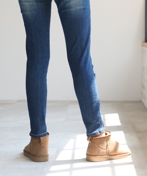 VIVIAN（ヴィヴィアン）の「もこもこ撥水ミニ丈ムートンブーツ（ブーツ・レディース・グレー系その他3/ブラック系その他3/イエロー系その他6/グレー系その他6・M/LL/L/S）」の16枚目の写真