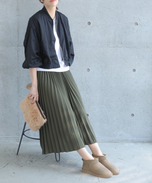 VIVIAN（ヴィヴィアン）の「もこもこ撥水ミニ丈ムートンブーツ（ブーツ・レディース・グレー系その他3/ブラック系その他3/イエロー系その他6/グレー系その他6・M/LL/L/S）」の9枚目の写真