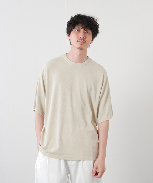 JOURNAL STANDARD(ジャーナルスタンダード)の「DEPEND インレー ワイドTシャツ(Tシャツ/カットソー・メンズ・ベージュ/ブラック系その他/ホワイト・SMALL/MEDIUM/LARGE)」の3枚目の写真