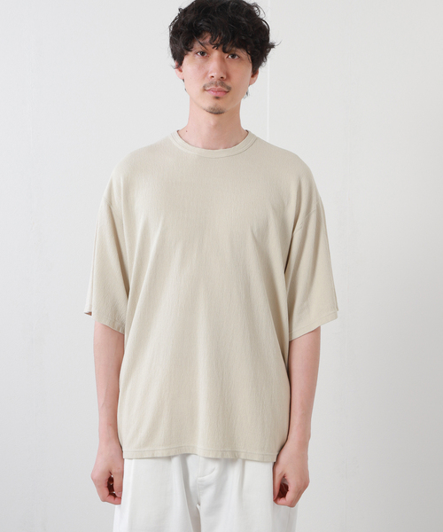 JOURNAL STANDARD(ジャーナルスタンダード)の「DEPEND インレー ワイドTシャツ(Tシャツ/カットソー・メンズ・ベージュ/ブラック系その他/ホワイト・SMALL/MEDIUM/LARGE)」の5枚目の写真