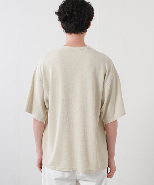 JOURNAL STANDARD(ジャーナルスタンダード)の「DEPEND インレー ワイドTシャツ(Tシャツ/カットソー・メンズ・ベージュ/ブラック系その他/ホワイト・SMALL/MEDIUM/LARGE)」の7枚目の写真