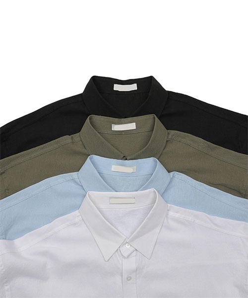 ASCLO（エジュクロ）の「ASCLO  Overfit Linen Half Shirt (4color)（シャツ/ブラウス・メンズ・カーキ/ブラック/スカイブルー/ホワイト・FREE）」の16枚目の写真