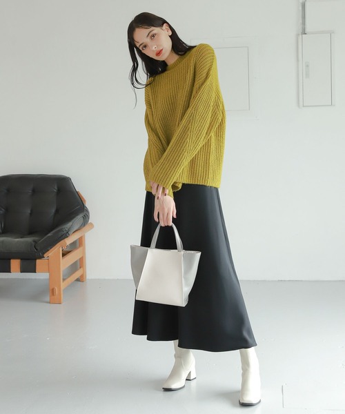 LAKOLE（ラコレ）の「リブニットショートブーツ / 164265（ブーツ・レディース・ブラック/アイボリー・MEDIUM/LARGE）」の16枚目の写真