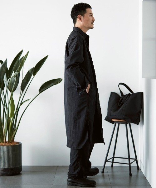 Sunny clouds(サニークラウズ)の「サニークラウズ シャカシャカロングシャツ〈メンズ〉(シャツ/ブラウス・メンズ・ブラック・LARGE/MEDIUM/SMALL)」の6枚目の写真