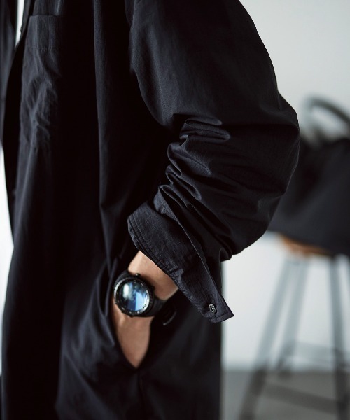 Sunny clouds(サニークラウズ)の「サニークラウズ シャカシャカロングシャツ〈メンズ〉(シャツ/ブラウス・メンズ・ブラック・LARGE/MEDIUM/SMALL)」の10枚目の写真