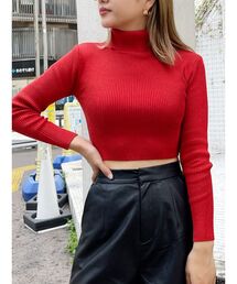 EVRIS | タートルショートニットトップス(ニット/セーター)