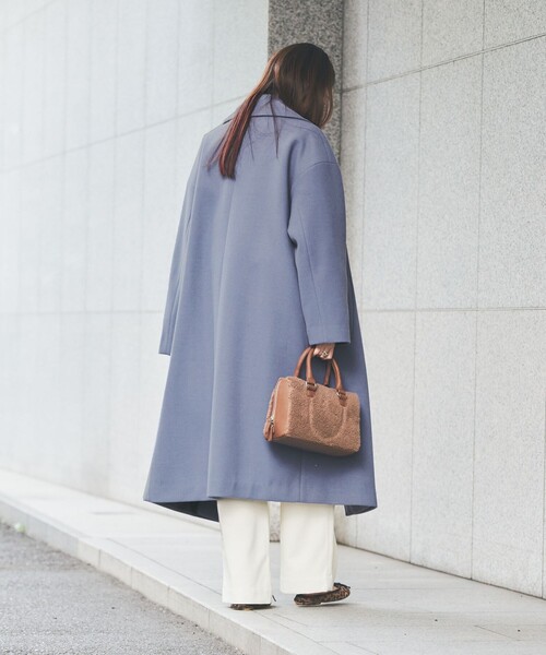 coen（コーエン）の「ジャージーメルトンダブルチェスターコート（チェスターコート・レディース・ベージュ/パープル・M/L）」の18枚目の写真