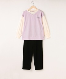 LOVETOXIC（ラブトキシック）の「ミニ裏毛トレーナーレイヤード風（ルームウェア/パジャマ・キッズ）」