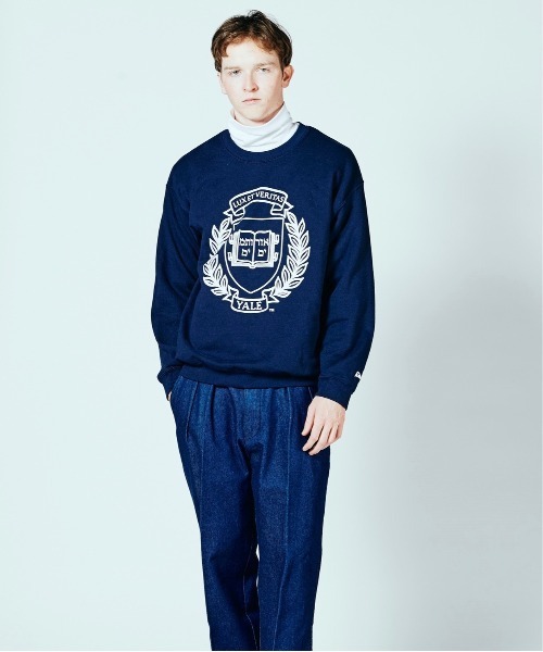 C.E.L.STORE（セルストア）の「SUNNY SPORTS / サニースポーツ YALE PRINTED CREW SWEAT プリントクルーネックスウェット（スウェット・メンズ・ネイビー/ライトグレー/ホワイト・X-LARGE/LARGE/XX-LARGE/MEDIUM）」の17枚目の写真
