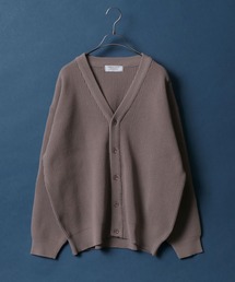 Full Cardigan Stitch Crimp Knit Cardigan/畦編み 捲縮ニットルーズカーディガン