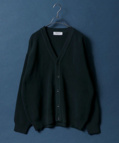 ANPAS（アンパス）の「Full Cardigan Stitch Crimp Knit Cardigan/畦編み 捲縮ニットルーズカーディガン（カーディガン/ボレロ・メンズ・ダークグリーン/モカ/ベージュ/ライトグレー・M/L/LL）」の4枚目の写真