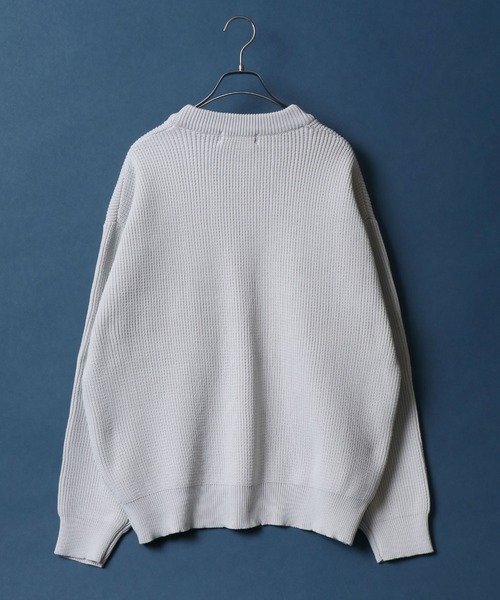 ANPAS（アンパス）の「Full Cardigan Stitch Crimp Knit Cardigan/畦編み 捲縮ニットルーズカーディガン（カーディガン/ボレロ・メンズ・ダークグリーン/モカ/ベージュ/ライトグレー・M/L/LL）」の5枚目の写真