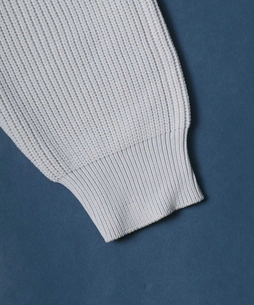 ANPAS（アンパス）の「Full Cardigan Stitch Crimp Knit Cardigan/畦編み 捲縮ニットルーズカーディガン（カーディガン/ボレロ・メンズ・ダークグリーン/モカ/ベージュ/ライトグレー・M/L/LL）」の12枚目の写真