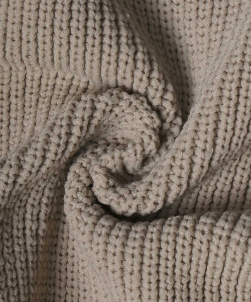 ANPAS（アンパス）の「Full Cardigan Stitch Crimp Knit Cardigan/畦編み 捲縮ニットルーズカーディガン（カーディガン/ボレロ・メンズ・ダークグリーン/モカ/ベージュ/ライトグレー・M/L/LL）」の15枚目の写真