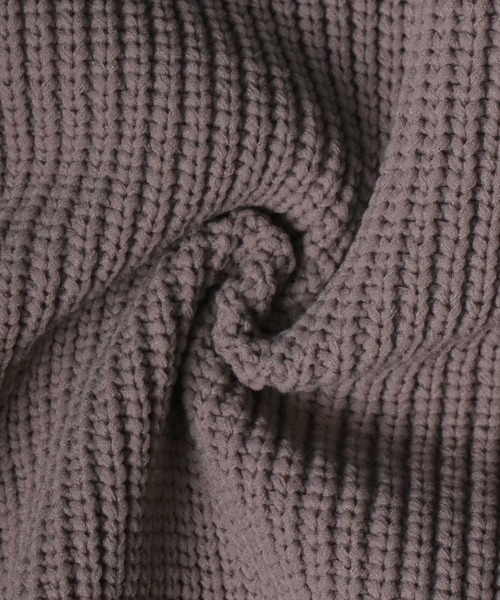 ANPAS（アンパス）の「Full Cardigan Stitch Crimp Knit Cardigan/畦編み 捲縮ニットルーズカーディガン（カーディガン/ボレロ・メンズ・ダークグリーン/モカ/ベージュ/ライトグレー・M/L/LL）」の14枚目の写真