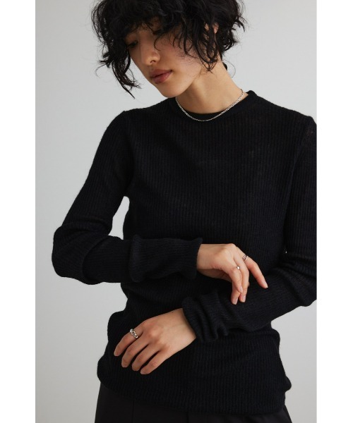 STYLEMIXER(スタイルミキサー)の「ロングスリーブモヘアミックスニット(ニット/セーター・レディース・レッド/アイボリー/ブラック/ライトブラウン・FREE)」の14枚目の写真