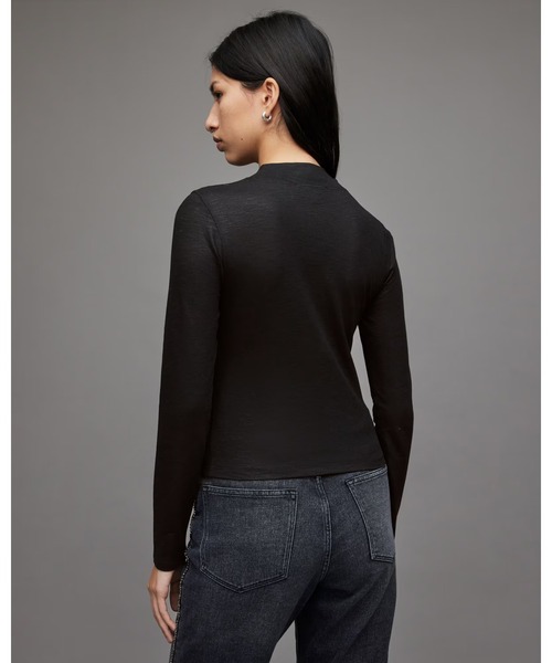 ALLSAINTS（オールセインツ）の「FRANCESCO RINA ROLL NECK T-SHIRT | FRANCESCO RINA ロール ネック Tシャツ（Tシャツ/カットソー・レディース・ブラック・4/6/8/10）」の8枚目の写真